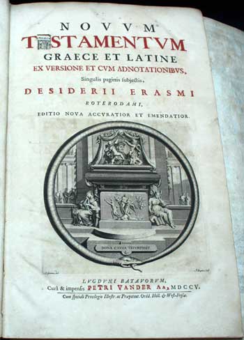 Title, Novum Testamentum Graece Et Latine