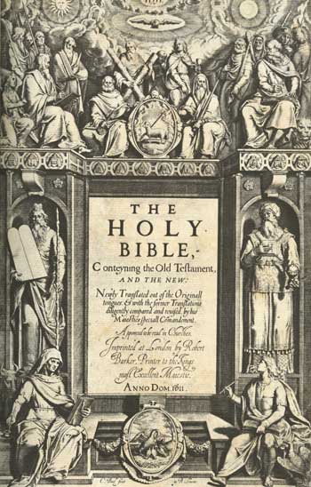 Title page, King James Bible