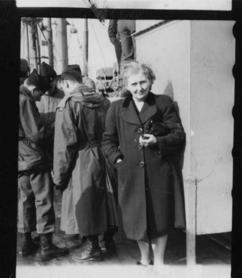 Elsie Thomas Culver on ship