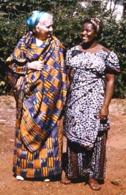 Elsie Thomas Culver and Mrs. Peter Dagadu, Accra, Gahana, in 1955